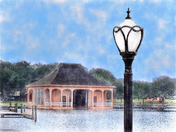 Lamp and Boathouse