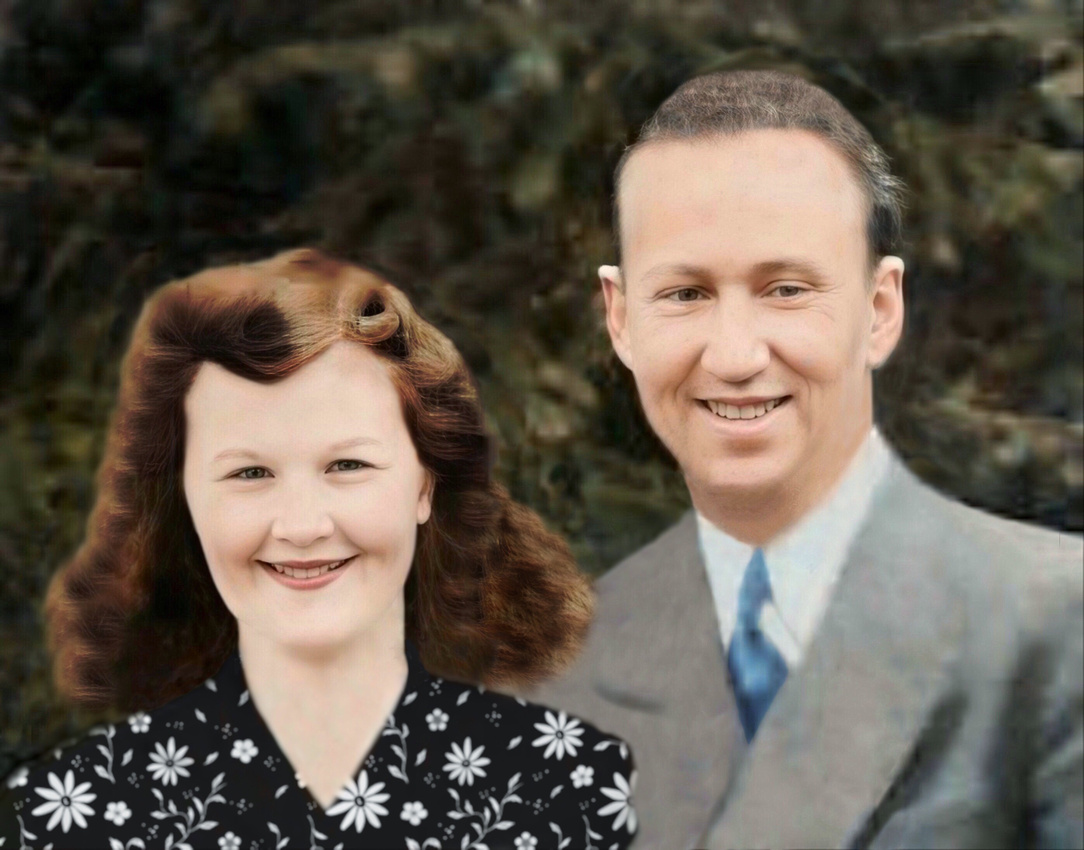 Ditz & the Mrs. - Colorized/Enhanced by D. W. Orr