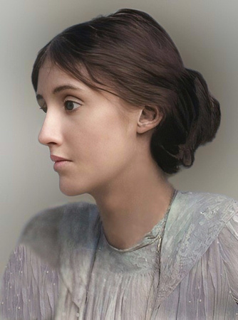 Virginia Woolf, Colorized/Enhanced by D. W. Orr