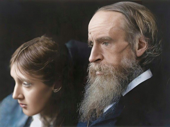 Woolf & Father - Colorized/Enhanced by D. W. Orr
