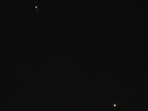 Jupiter with moons (top to bottom): Callisto, Io, Ganymede, and Europa; Venus.
