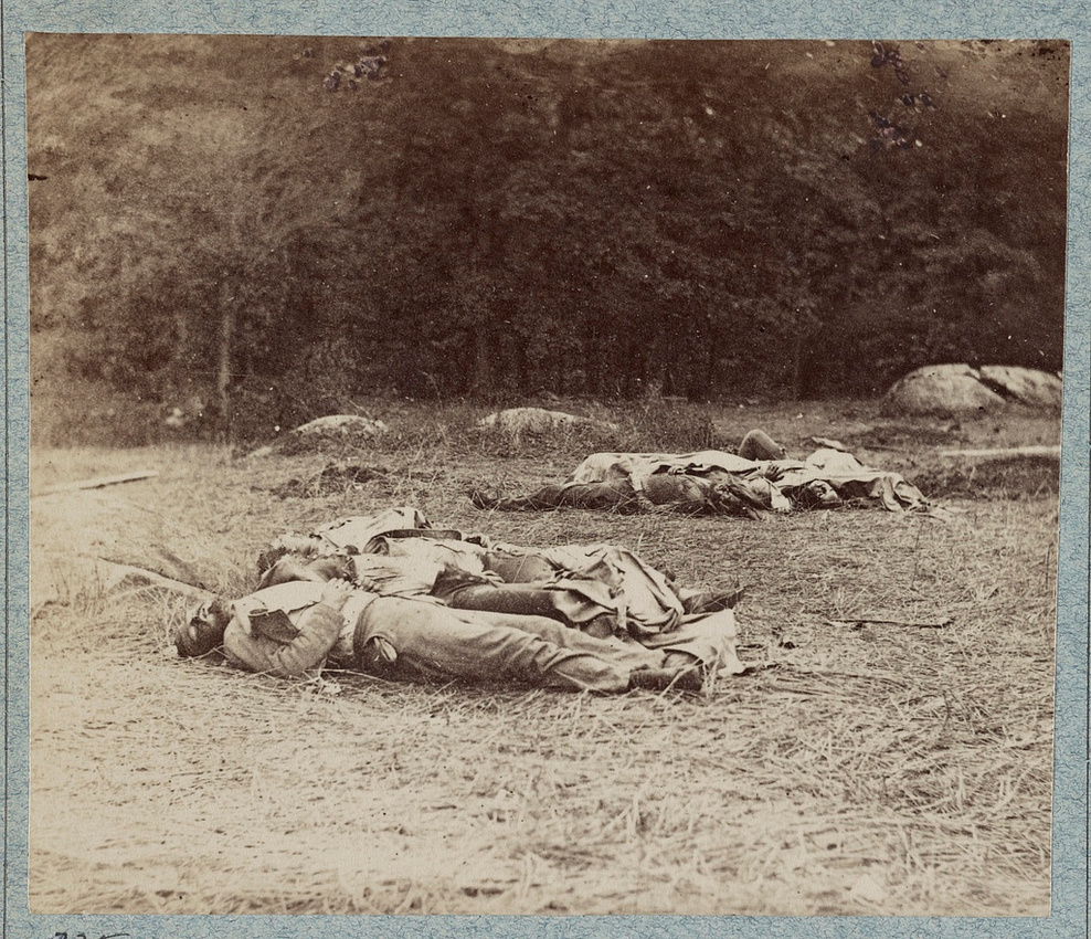 "Confederate Dead" and Split Rock at Rose Farm