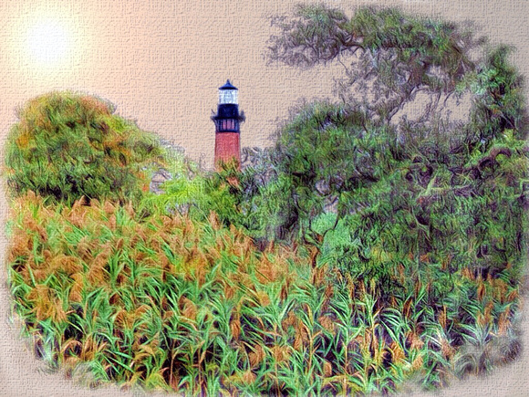 Lighthouse Among Nature