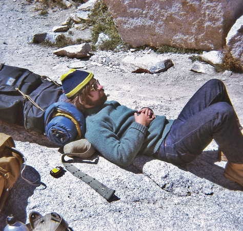 Resting for the Next Leg of Mt. Whitney Climb (1970)