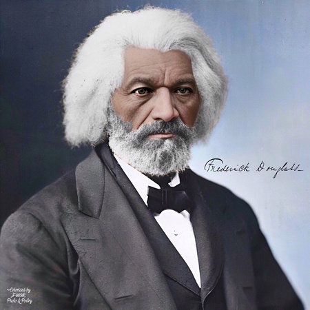 Frederick Douglass, circa 1879 - Colorized/Enhanced by D. W. Orr, 2023