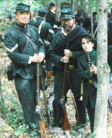 Roy Hodges, Doug & Tim Orr at Gettysburg Movie Set, Sept. 1992