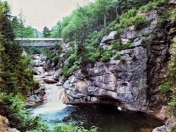 New Hampshire Waterfall Bridge