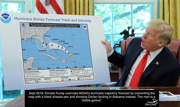 Who needs NOAA, when you have Donald? Image by Jonathan Ernst.